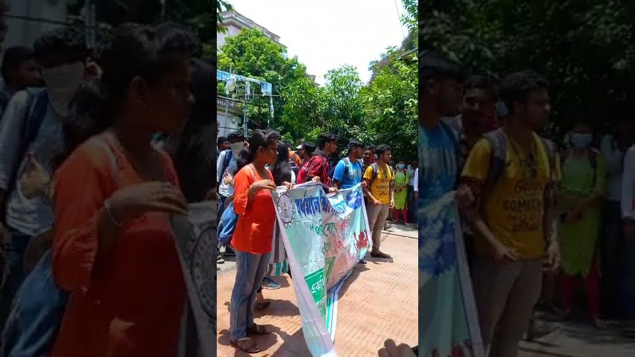 Burdwan_ University  2nd Protest ||  Student Power || Against offline exam 2022