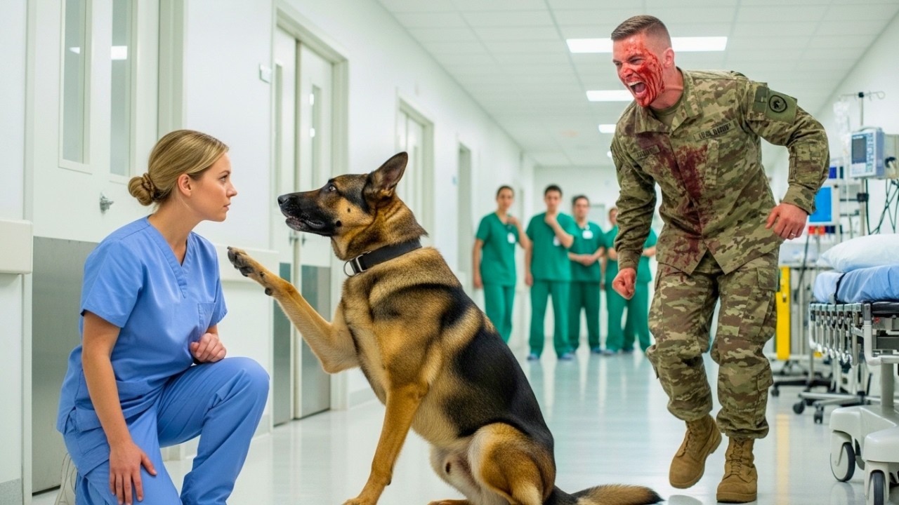 “Get Away From My K9!” the Wounded Navy SEAL Barked — Until It Saluted the Rookie Nurse