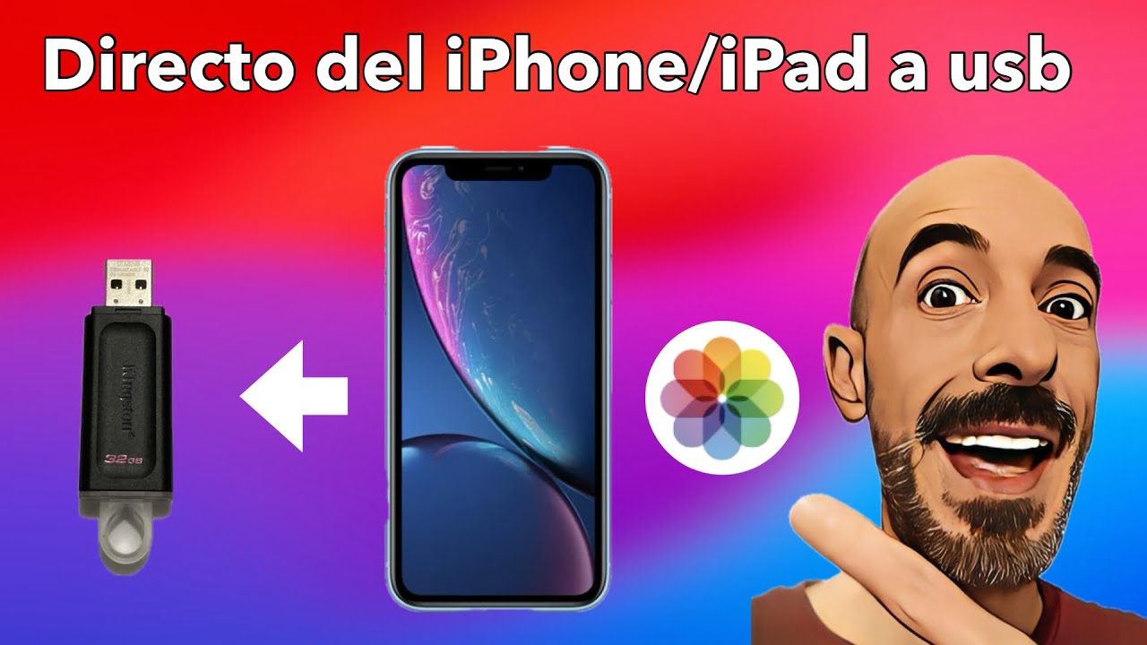 Así de fácil! Pasa fotos, videos y archivos desde iPhone/iPad a una usb con esto