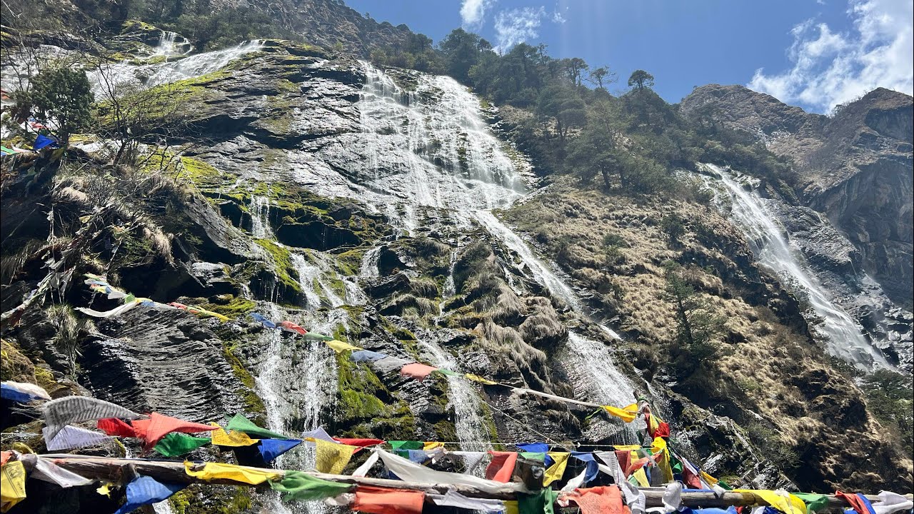 Pilgrimage to Chumi Gyatse Falls. 108 holy water falls. Tawang, Arunachal, India #tibetanbuddhism
