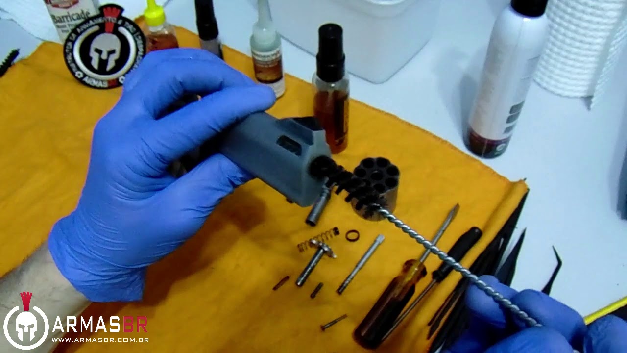 DESMONTAGEM LIMPEZA E MONTAGEM REV&Oacute;LVER TAURUS RT 627 357 MAGNUM