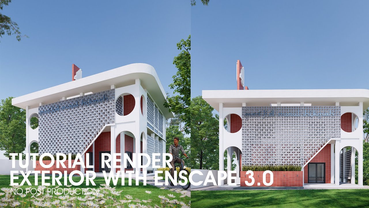 TUTORIAL : RENDER EXTERIOR -  MOSQUE - ENSCAPE 3.0 - NO POST PRO
