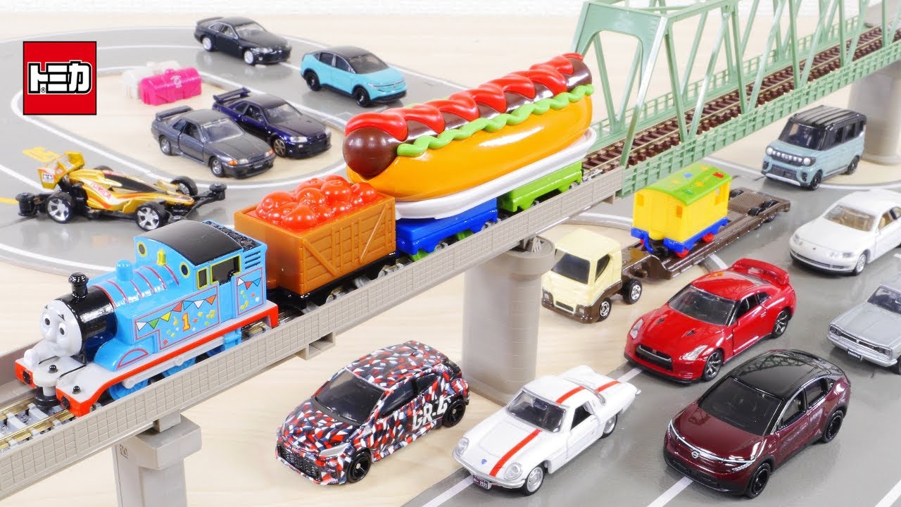 爆速ホットドッグをトーマスが運ぶ！ 新作トミカ リーフ エヴァNERV コスモスポーツ GT-R  ／ New Tomica in this month