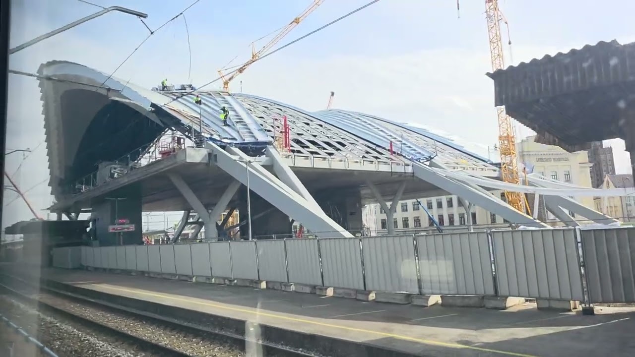 Turpinās dzelzceļa stacijas Rīgā būvniecība. Jaunais dzelzceļa tilts ir iesaldēts -26.03.2026