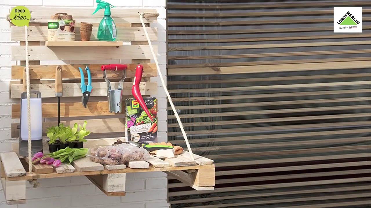 Construye una mesa con palets - LEROY MERLIN