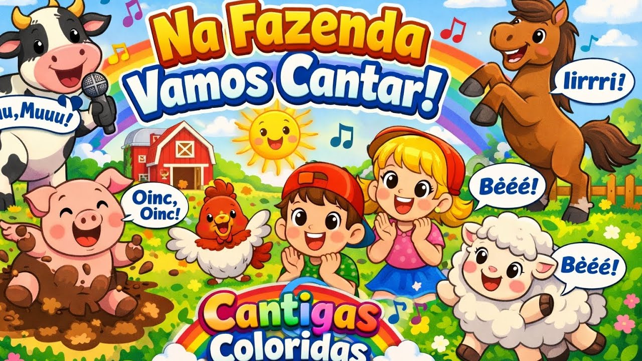 Animais da Fazenda | Música Infantil | Cantigas Coloridas🎶