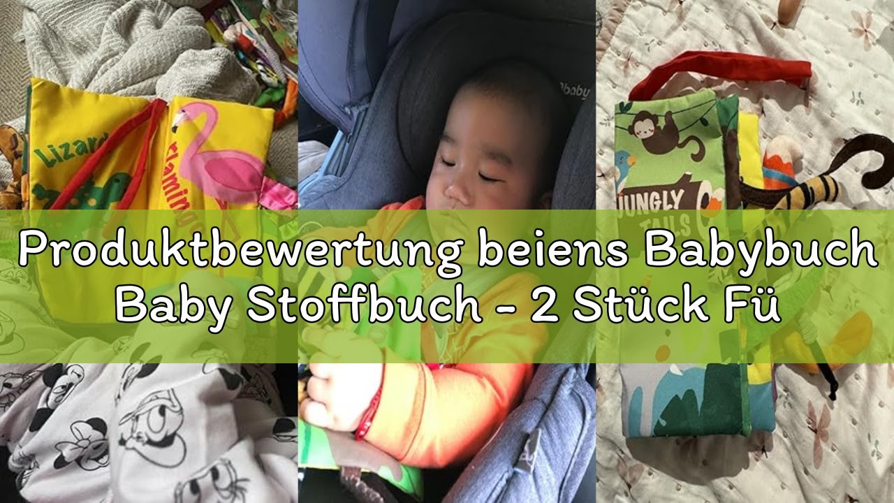 Produktbewertung beiens Babybuch Baby Stoffbuch - 2 Stück Fühlbuch Spielzeug ab 6 Monate, Bilderbuch