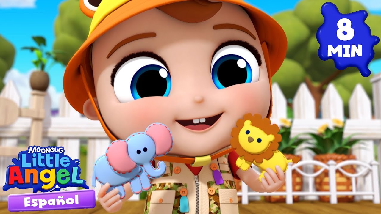 Animales del mundo con Bebé Juan 🦒🐒 Canciones Infantiles 🎵 Little Angel Español