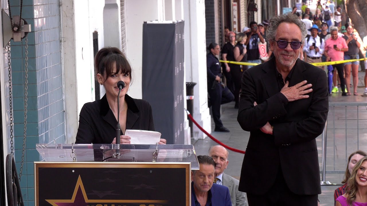 Winona Ryder speech at Tim Burton's Hollywood Walk of Fame star ceremony