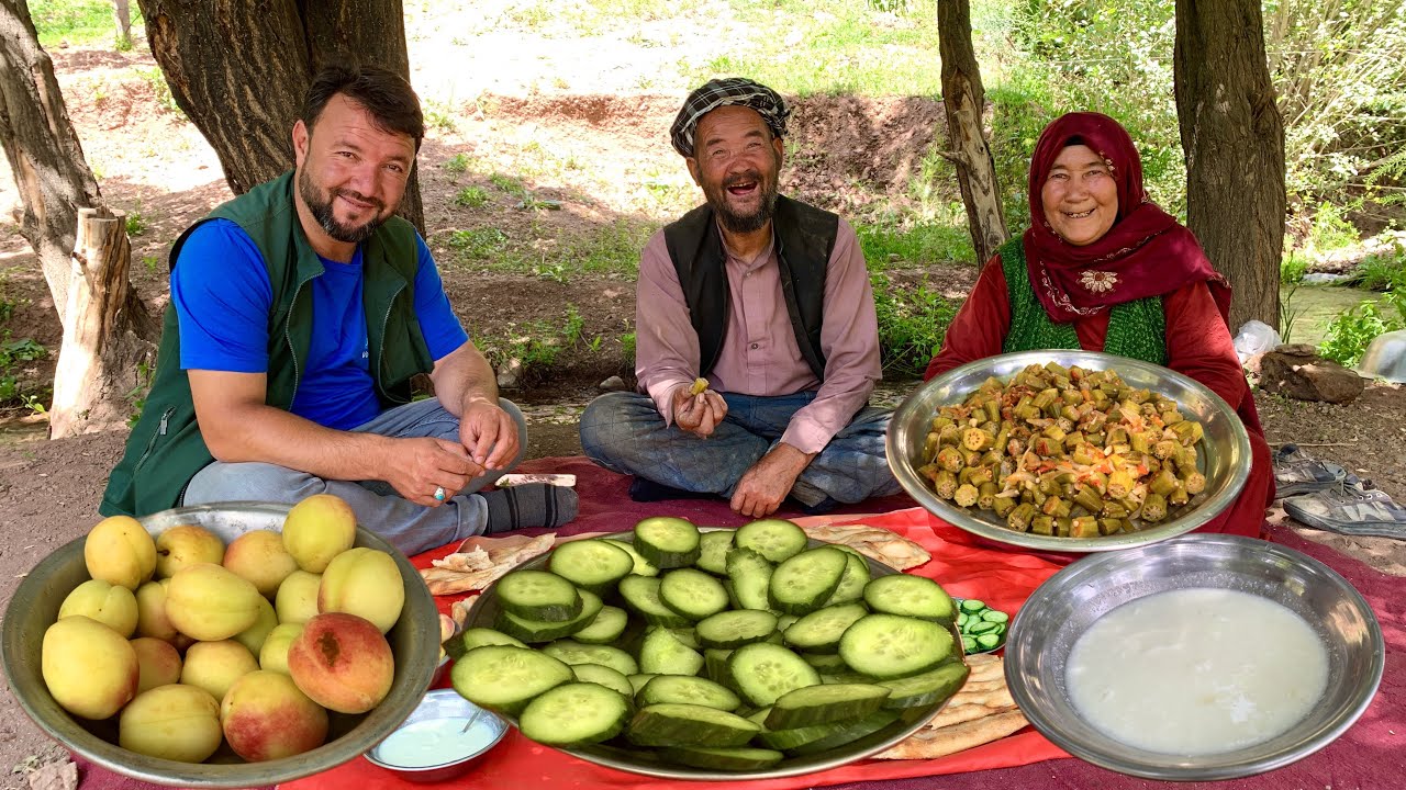 #outdoors #cooking of grandmother and blogger |