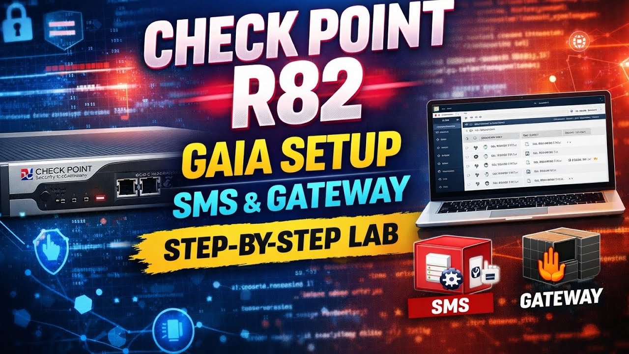 Check Point R82 Installation & Basic Configuration (Gaia + SMS + GW)
