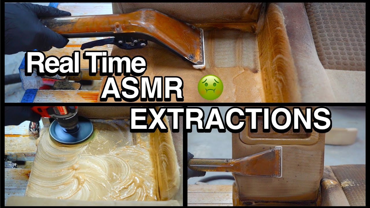Insanely Satisfying Real Time ASMR | NASTIEST Seat Extraction!! MAD Detailing | Car Cleaning!!
