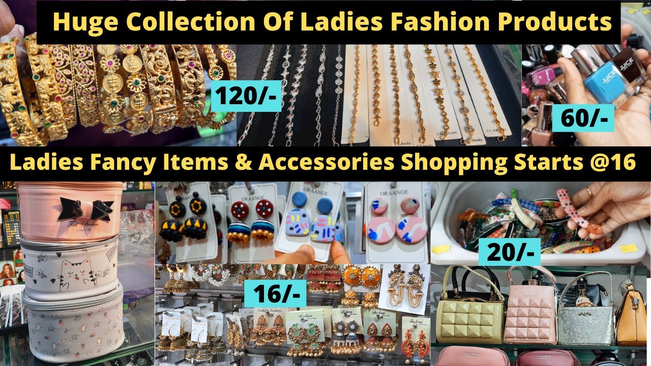 Ladies Fashion Shopping Store, Hair Accessories|Gold|Silver Earings|HandBags|Bracelets|Bangles @ ₹16