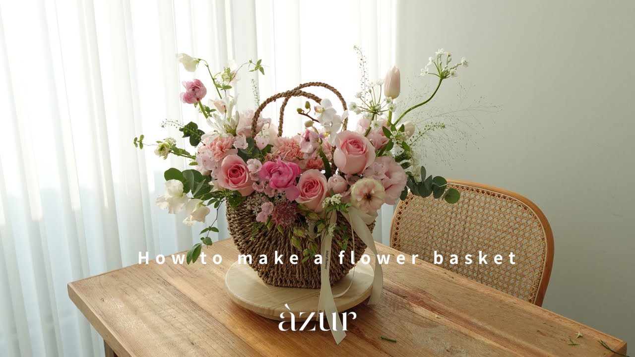 [ENG,CHI SUB] 🇰🇷 florist vlog l  꽃바구니 만드는법, flower basket, making flower bakset