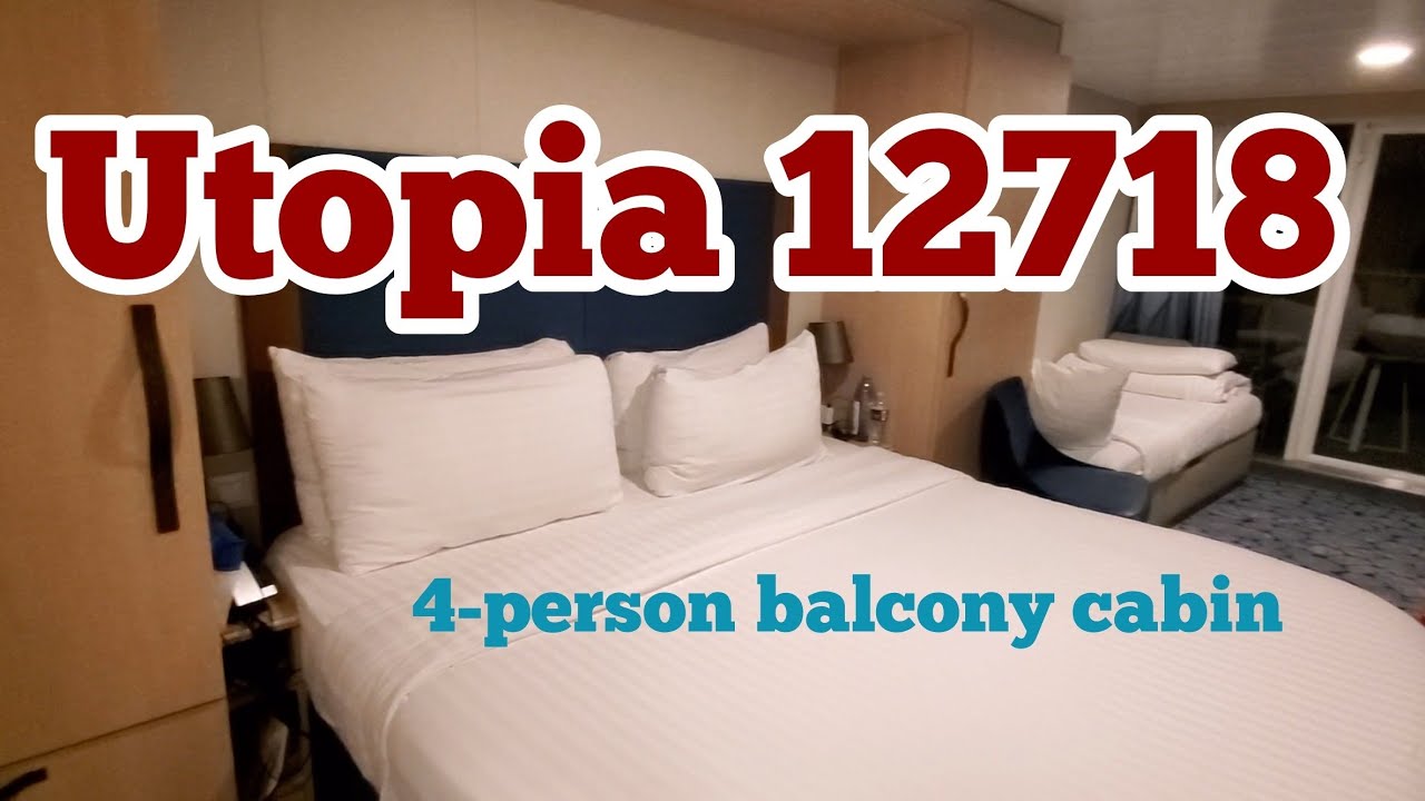 4 person balcony cabin tour, Utopia of the seas 12718, February 2026