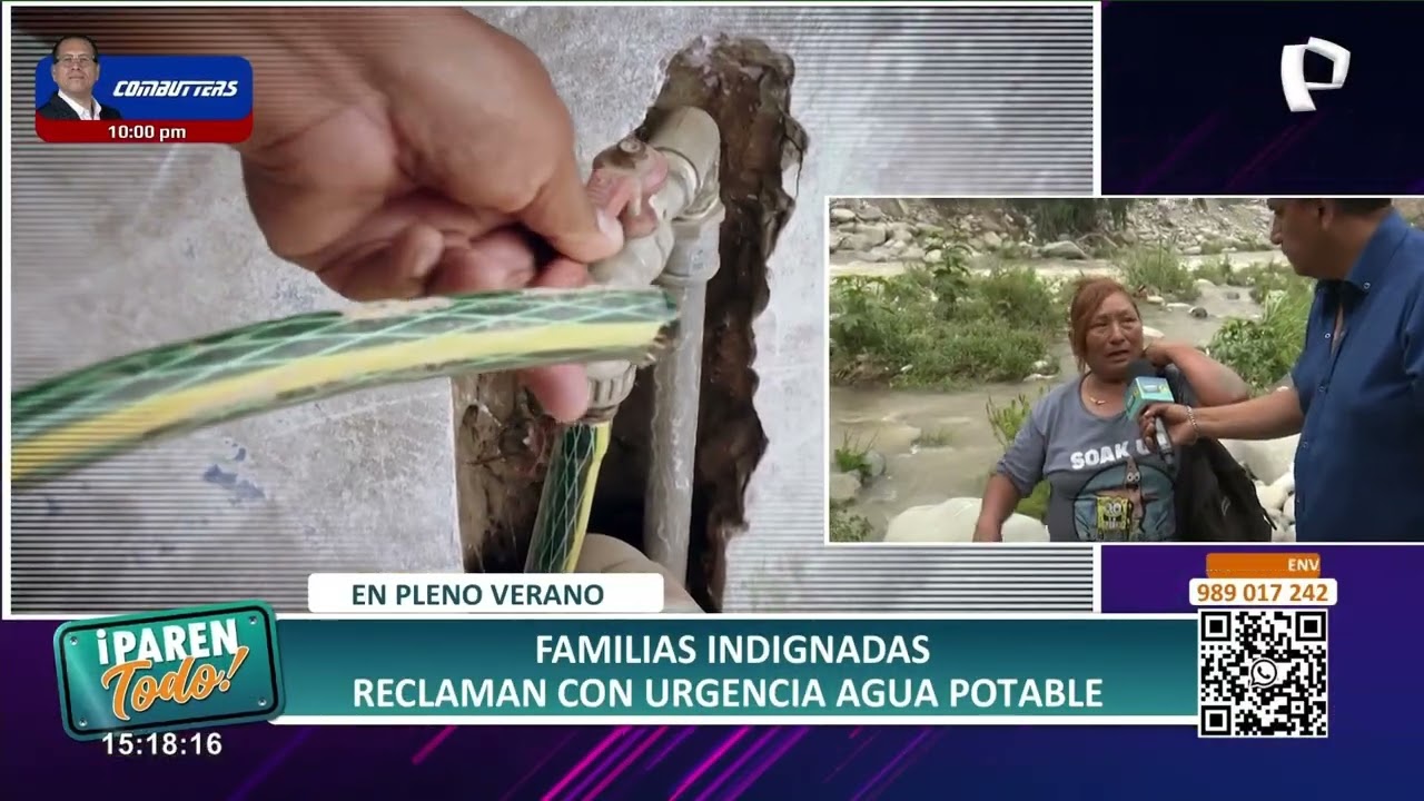 Vecinos de Chosica cansados de limitaciones en servicio de agua: Solo tienen durante una hora