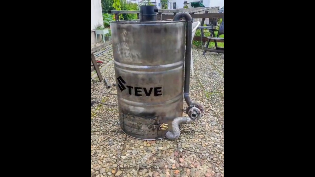 Biertisch beheizt die 2. #diy  #Biertisch #Feuertonne