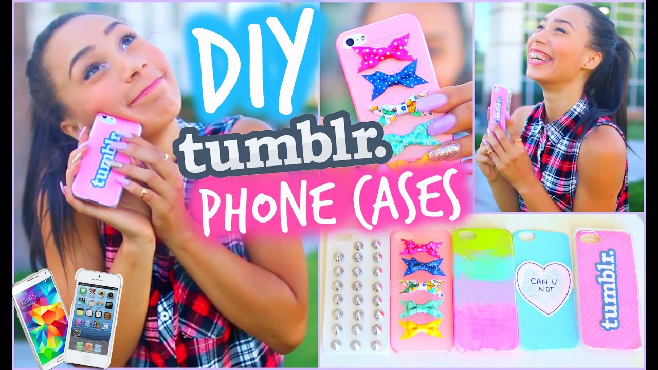 DIY 5 Easy Phone Cases (Studded, Ombre & More) | Tumblr Inspired | MyLifeAsEva