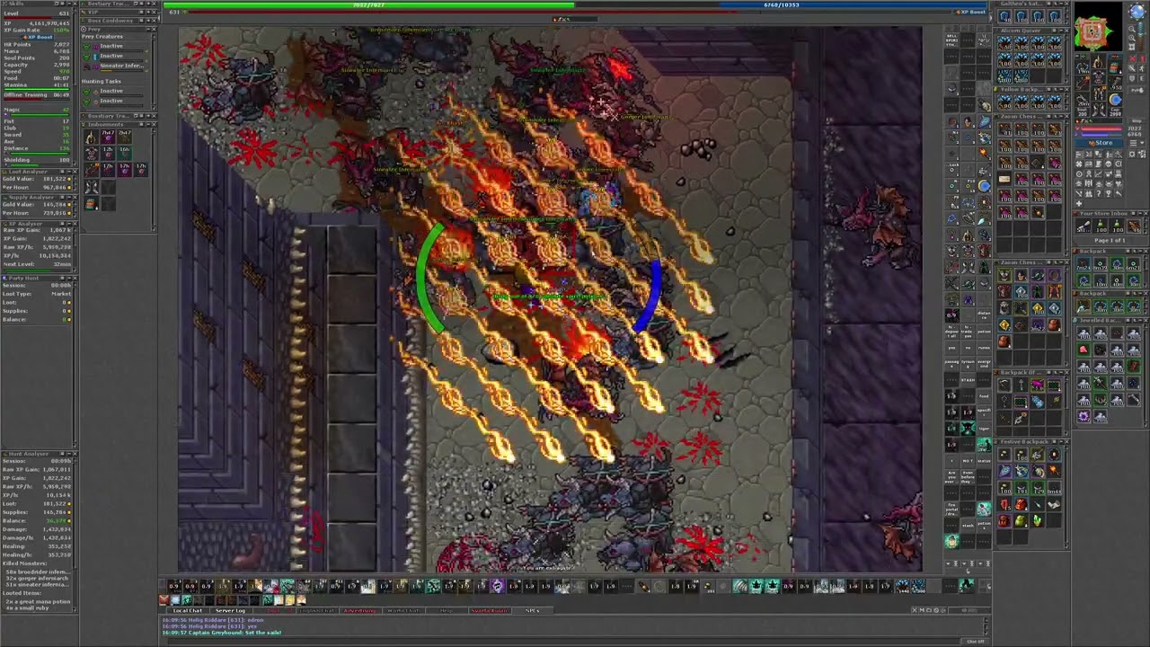 RP 631 Hunt Solo Azzilon Castle 7.25kk raw (7.7kk peak) - Tibia