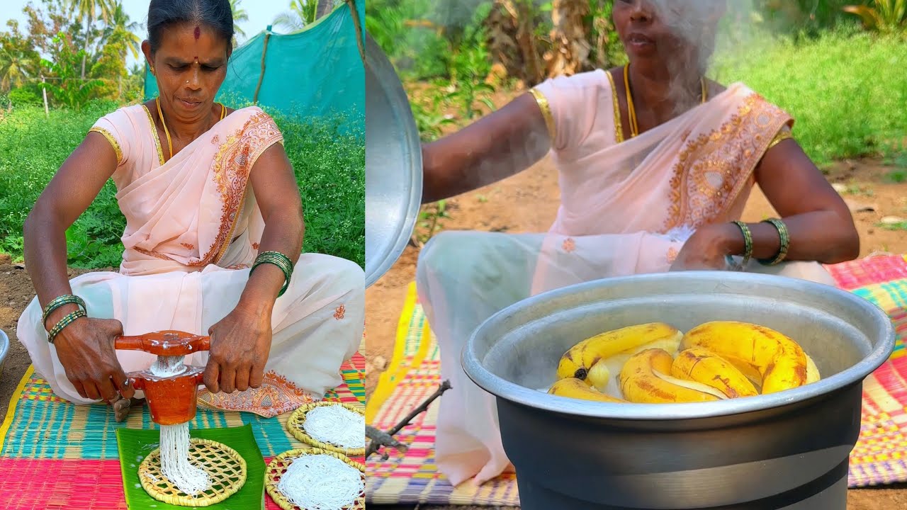 Raw Banana Idiyappam Recipe l Full Video Idiyappam 