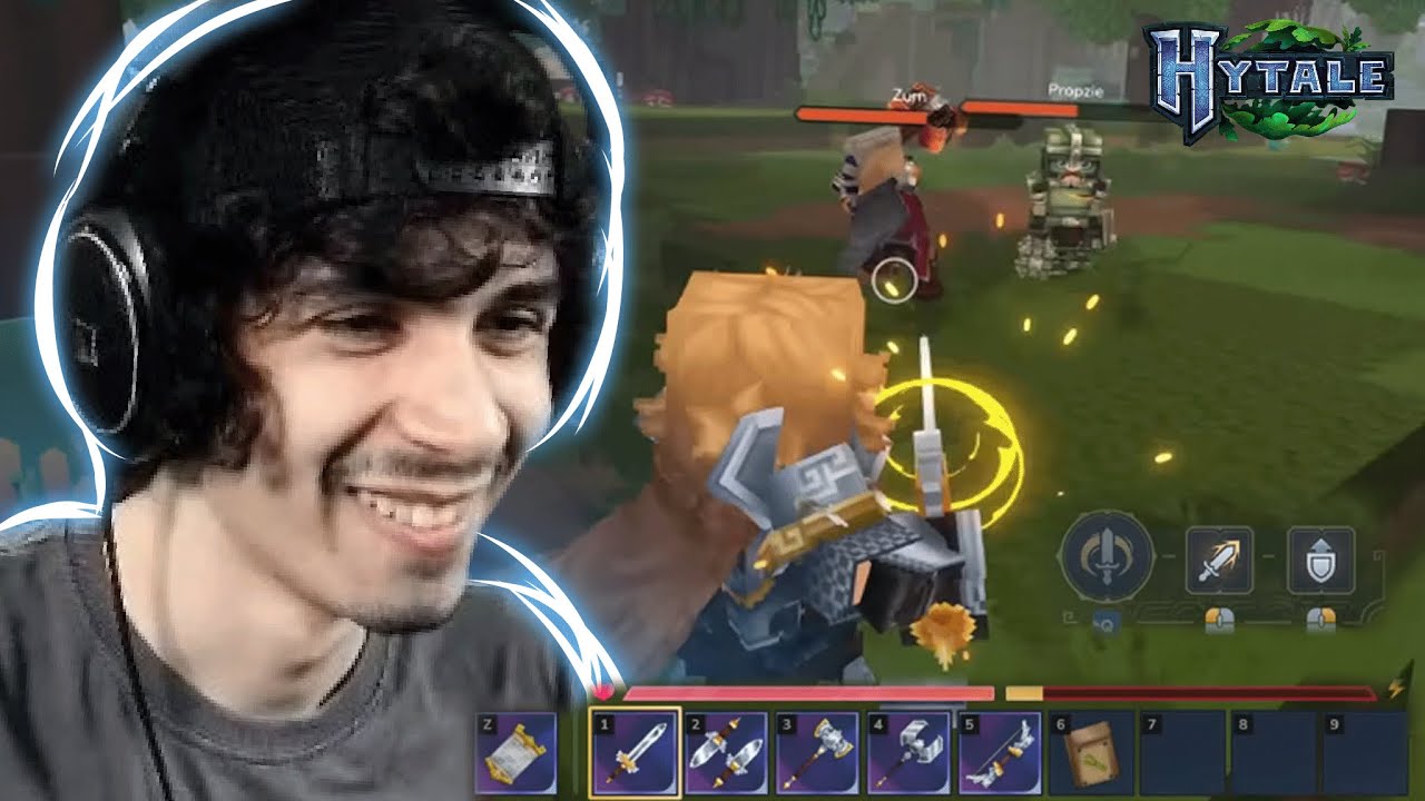 ACABOU DE SAIR UMA GAMEPLAY de PVP do HYTALE E ISSO TA INSANO!!