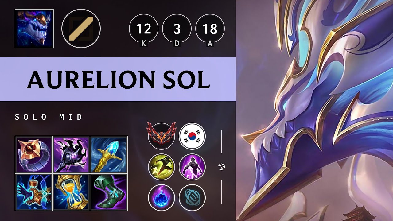 Aurelion Sol Mid vs Orianna - KR Grandmaster Patch 25.08