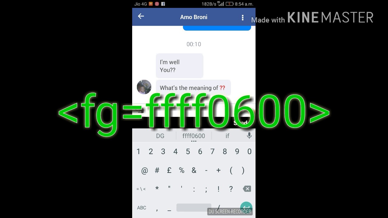 How to write in colours on fb.