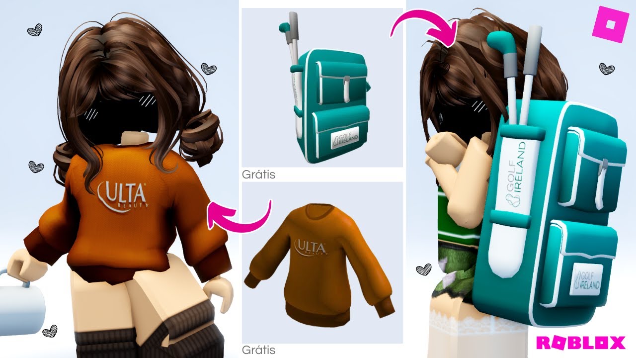 PEGUE AGORA NOVA BLUSA DE BELEZA ULTA + MOCHILA DA IRLANDA GOLF LIMITED GRÁTIS NO ROBLOX 