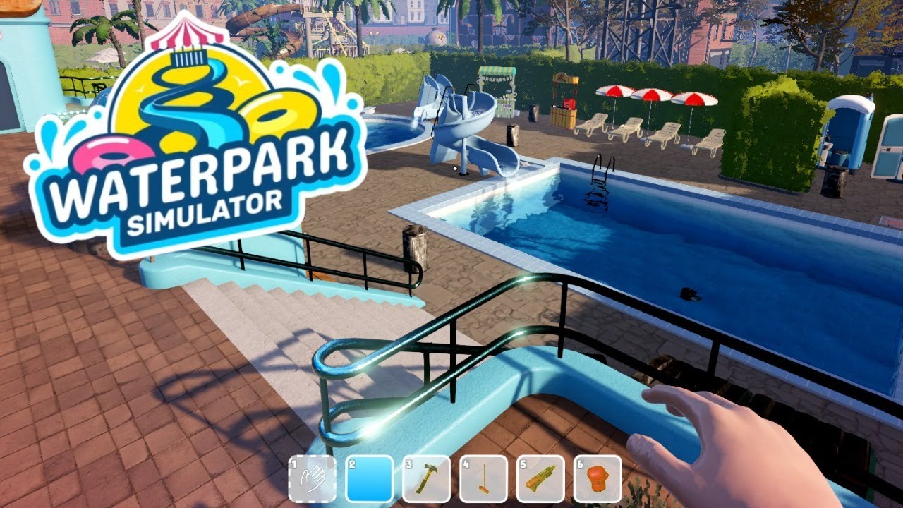NEW POOL & NEW SLIDE - WATERPARK SIMULATOR | Part 2 (No Commentary – 1 Hour)