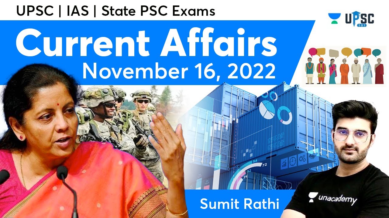 Daily Current Affairs In Hindi | 16 Nov 2022 | Sumit Rathi | UPSC 101