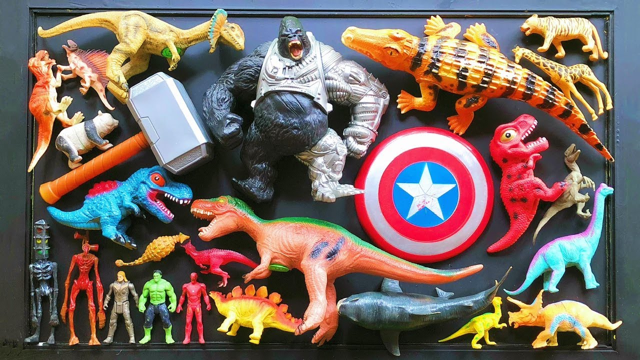 Dinosaurus Jurassic World Dominion : T-Rex / Brachiosaurus / Siren Head / Kingkong / Triceratops