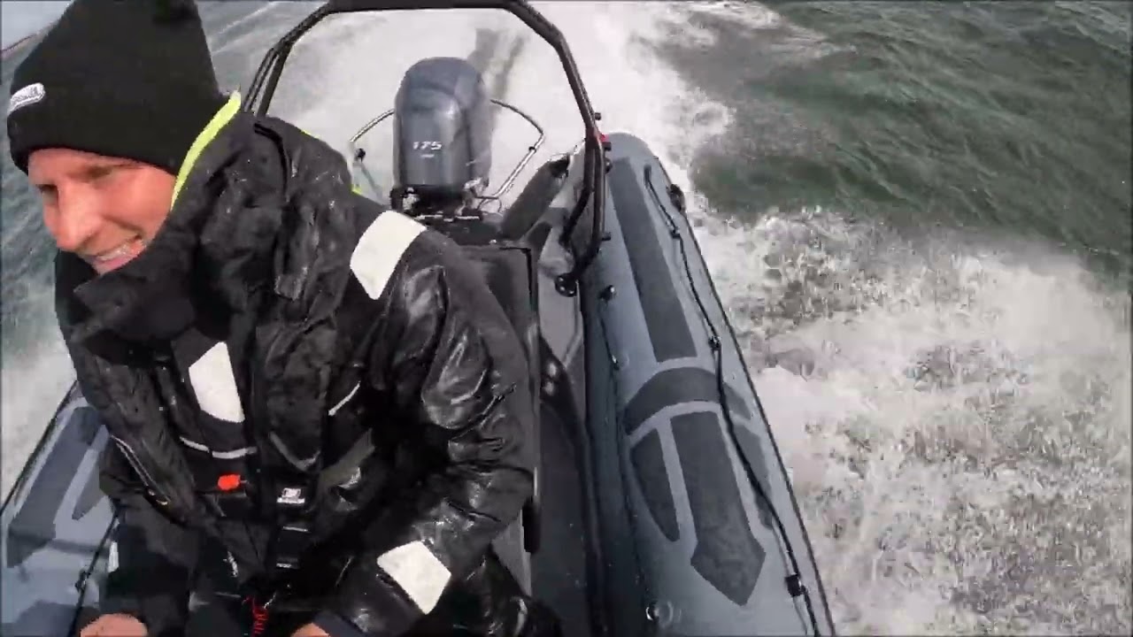 testsejlads af ny Zodiac 6,5 pro med 175 Yamaha