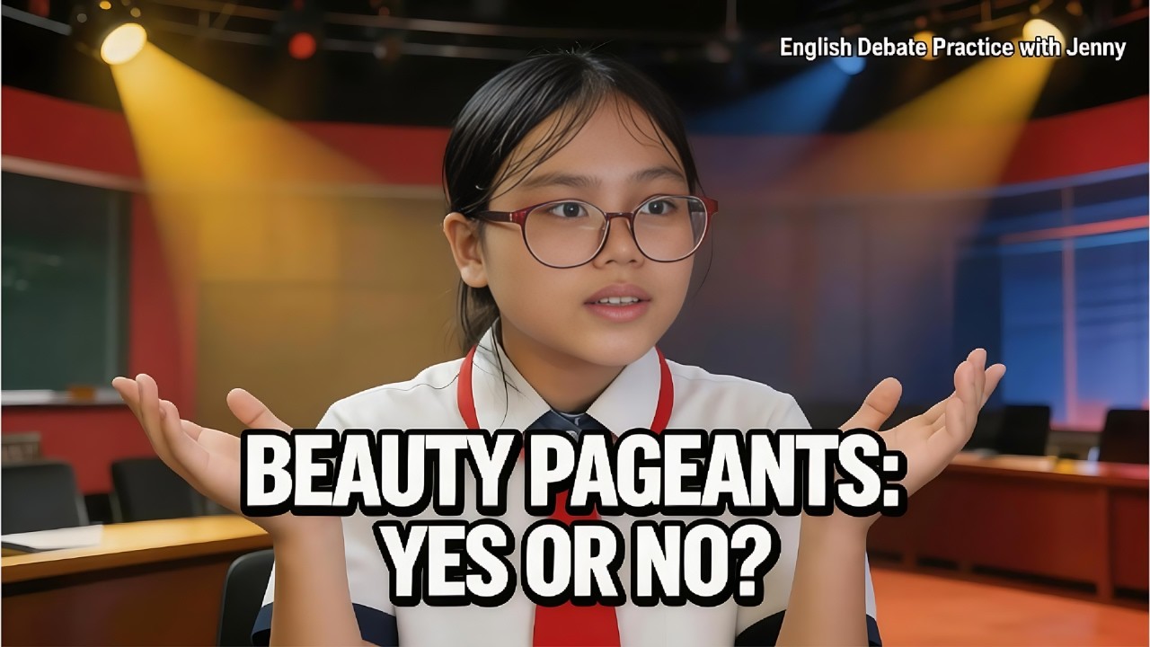 THI HOA HẬU NHÍ: NÊN HAY KHÔNG? | English Debate Practice with Jenny