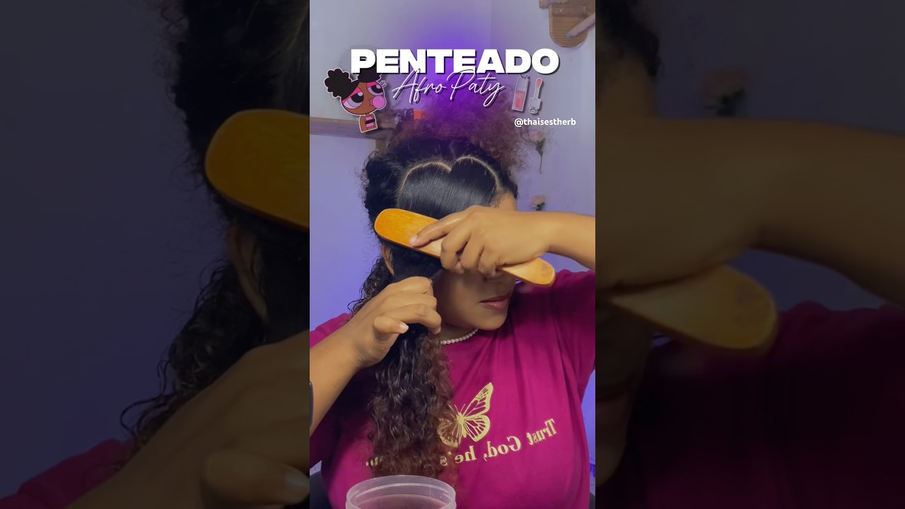 OLHA que lindooo 👀 #afropaty #penteado #afropaty #tutorial #cacheadas #crespas #viralshorts #fypシ゚