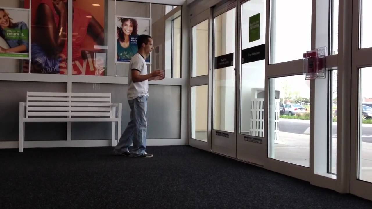 Andy vs automatic sliding door