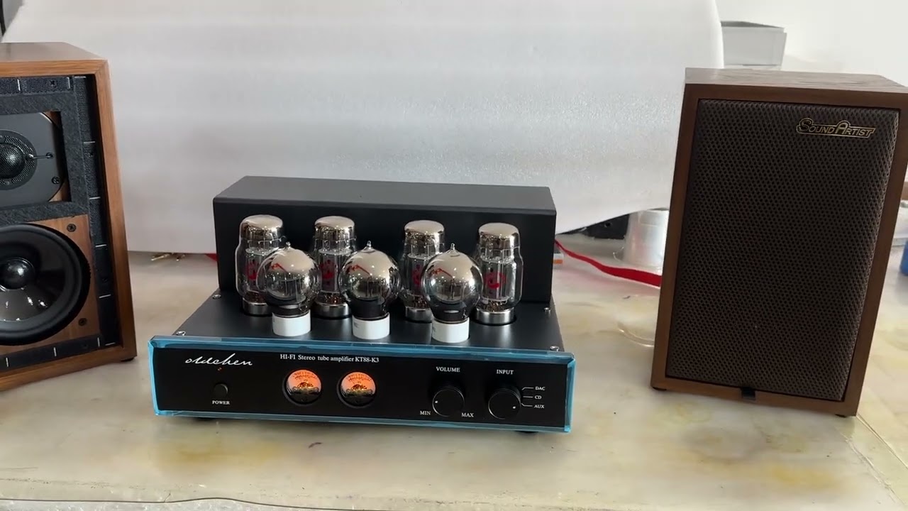 Upgraded! OldChen KT88-K3 Tube Amplifier withSoundArtist LS3/5A Monitor Bookshelf Speakers