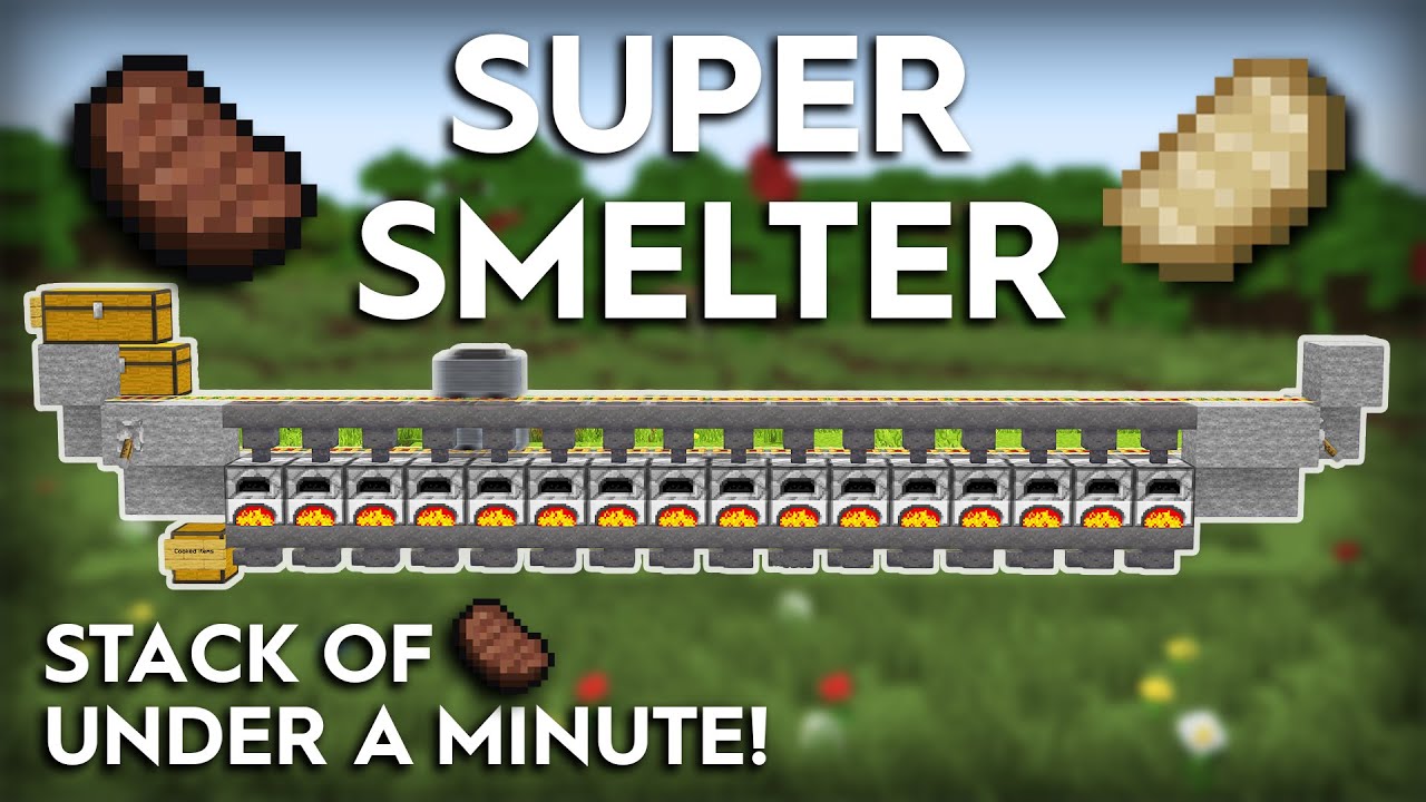 Minecraft 1.21 Easiest Super Smelter Ever - Fully Automatic - Super Fast