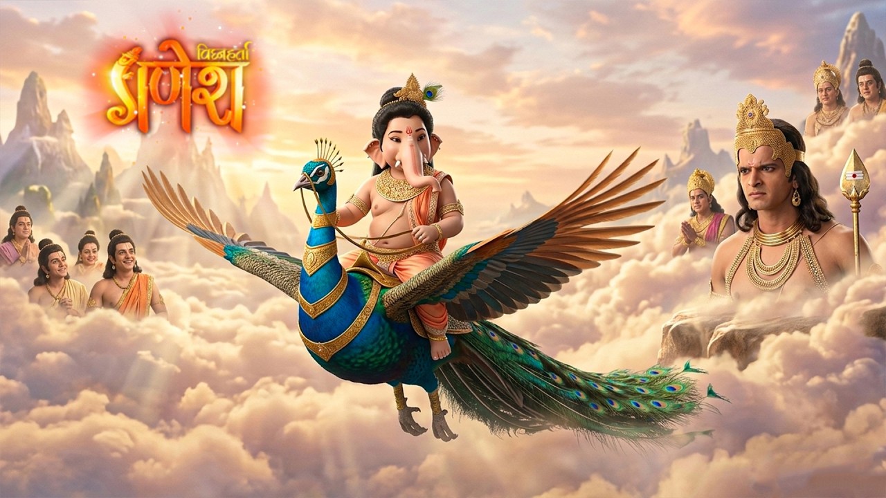 जब कुमार कार्तिकेय के मयूर सवार हुए गणेश जी | विघ्नहर्ता गणेश | Vighnaharta Ganesh 2026