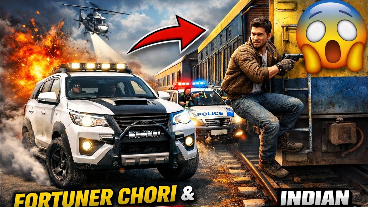 Fortuner Chori karke Full Modify 😱 Police Chase se Bachkar Train me Bhaga | Indian Theft Auto 