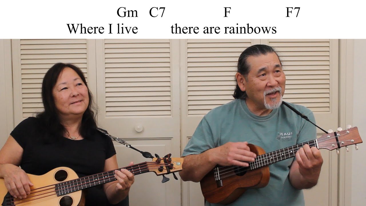 Hawaiian Lullaby - The Sunday Manoa - Ukulele Play Along - Lyrics and Chords on Screen