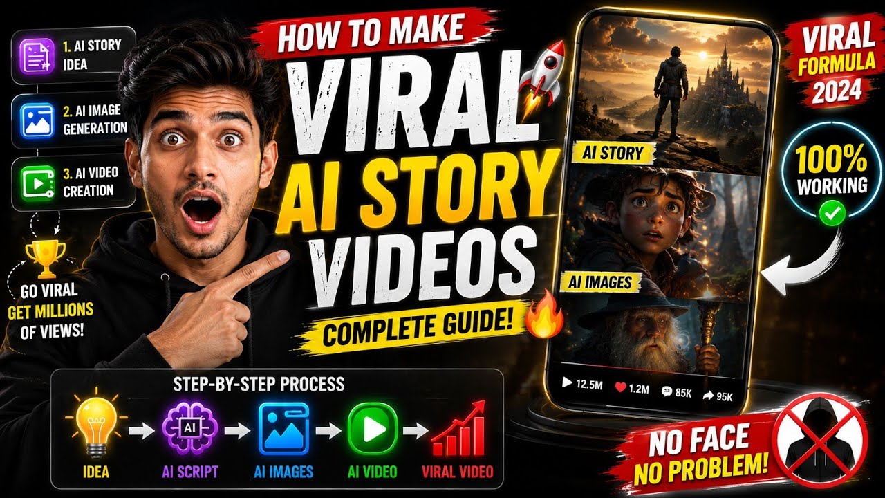 How to Make Viral AI Story Videos Like Khushi by Story | Free AI Tools for YouTube Automation 2025