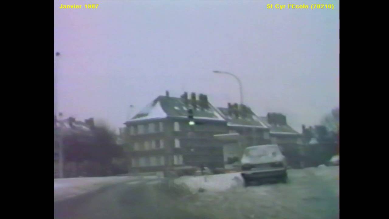 St Cyr l'Ecole (78210) sous la neige - Janvier 1987