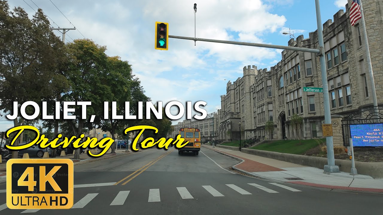 Driving Through Joliet, IL | Scenic City Drive in 4K