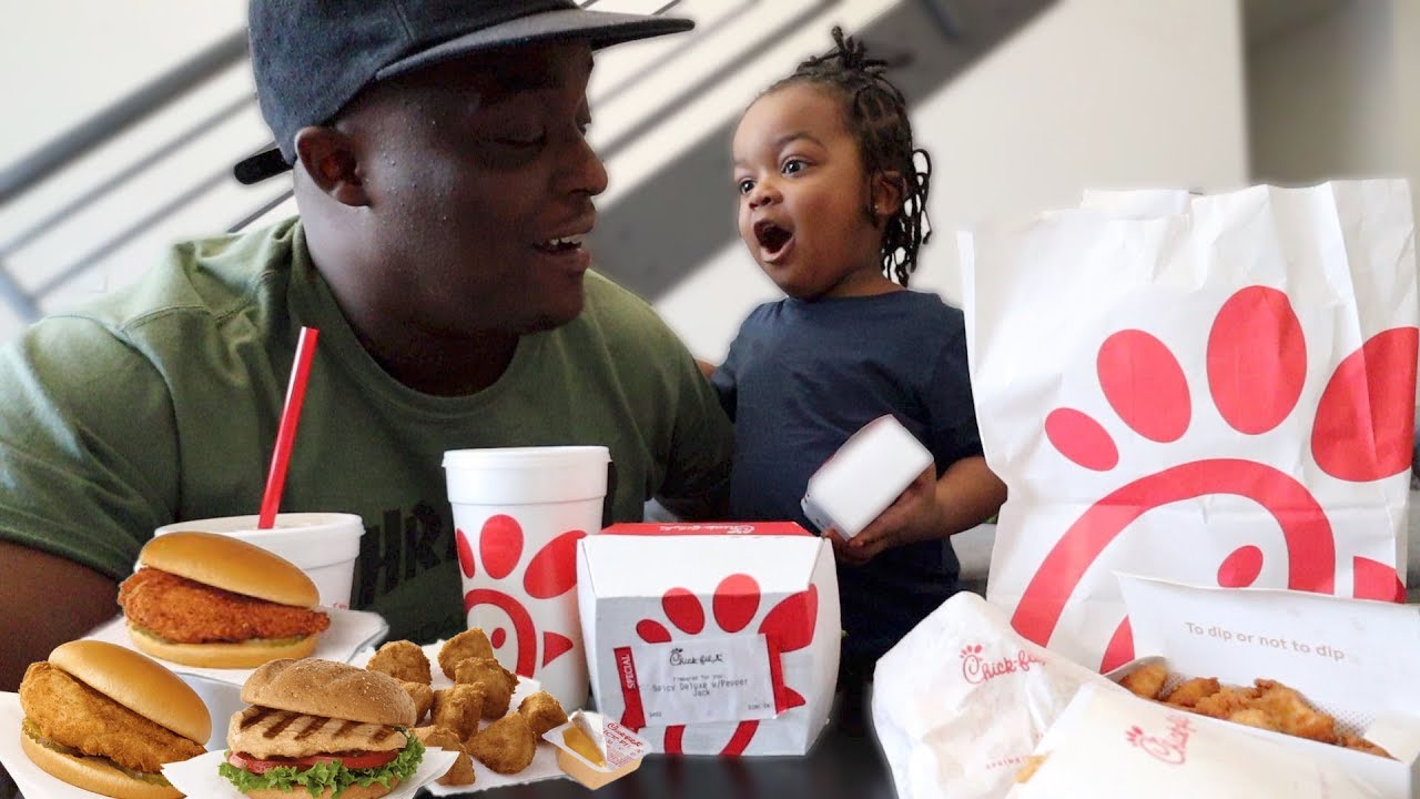 CHICK FIL A MUKBANG * telling my son how me & his mom met *