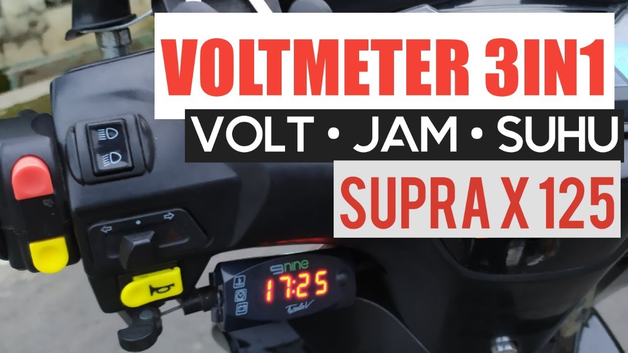 VOLTMETER 3IN1 VOLT JAM SUHU SUPRA X 125