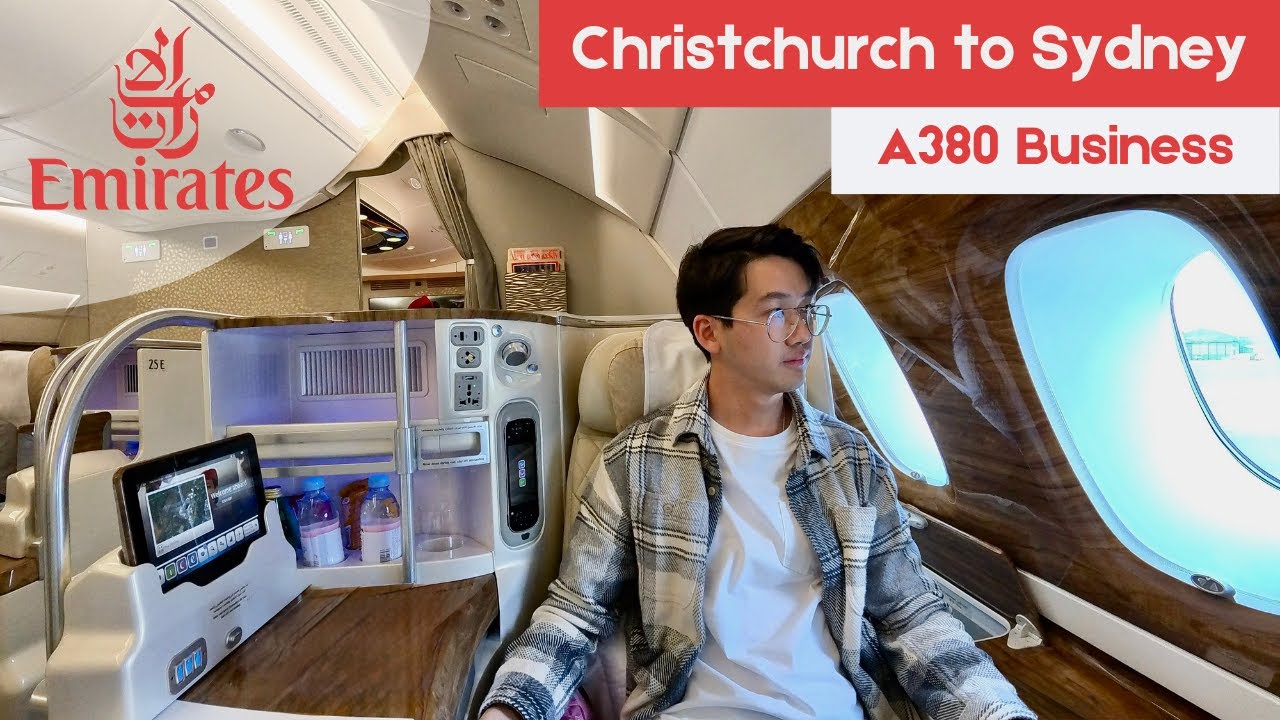 EMIRATES A380 NEW BUSINESS CLASS | Christchurch to Sydney