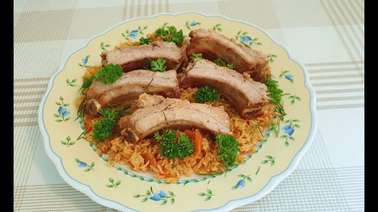 Жареный Рис ! Mясо из духовки!