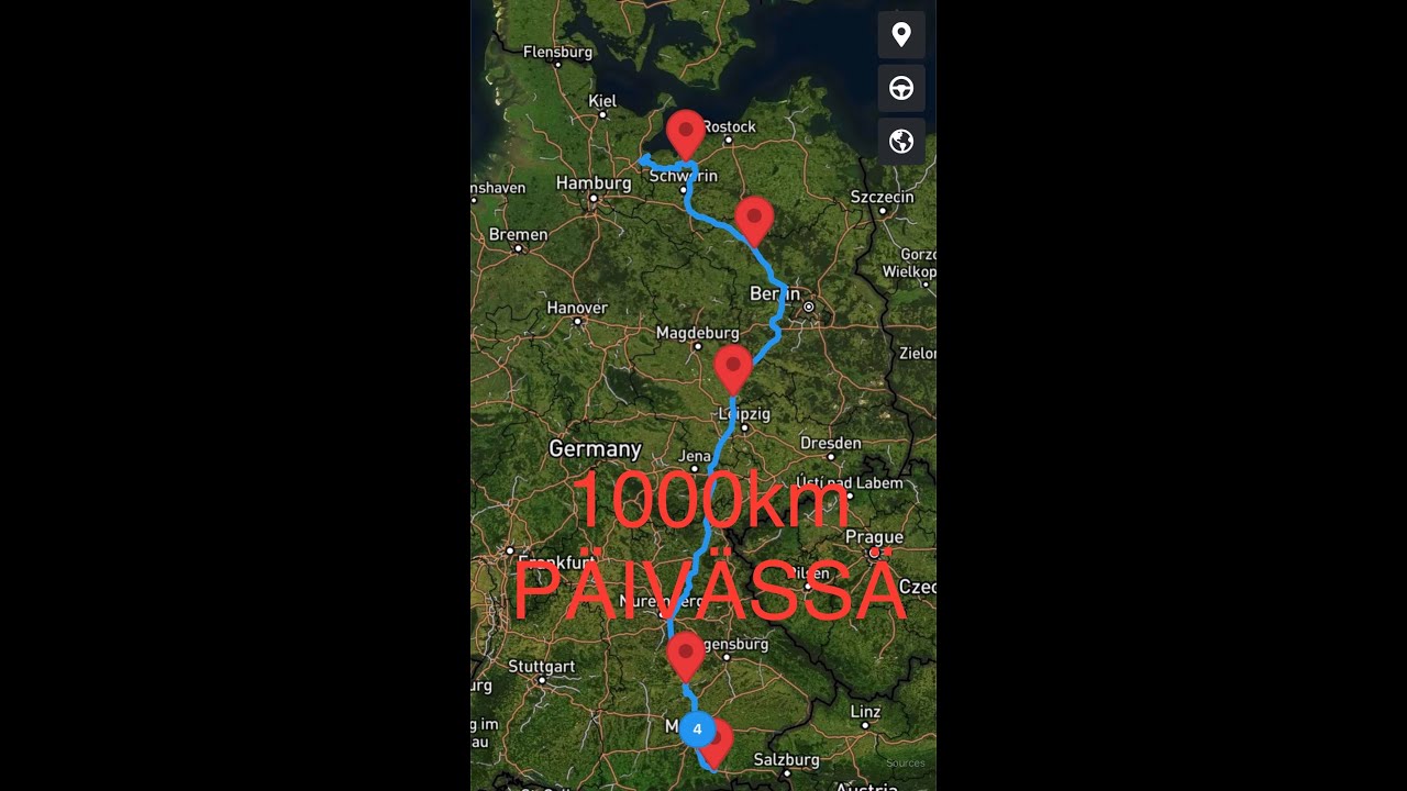 Tesla Model Y 1000km saksassa 2024