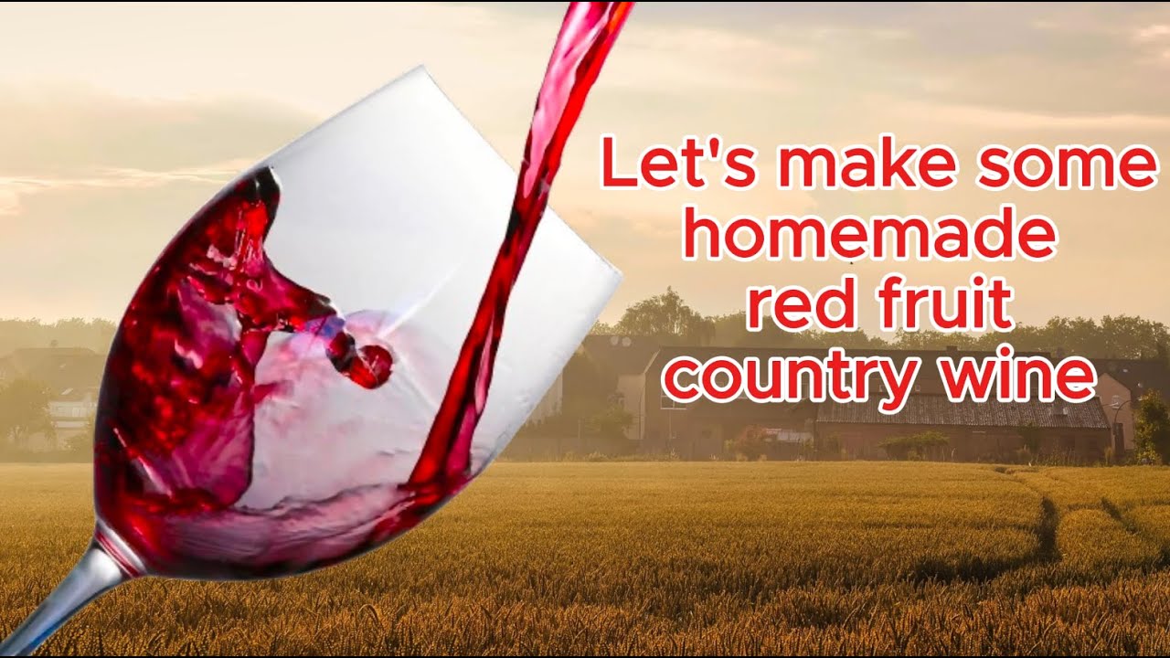 Homemade Country Wine with a great colour