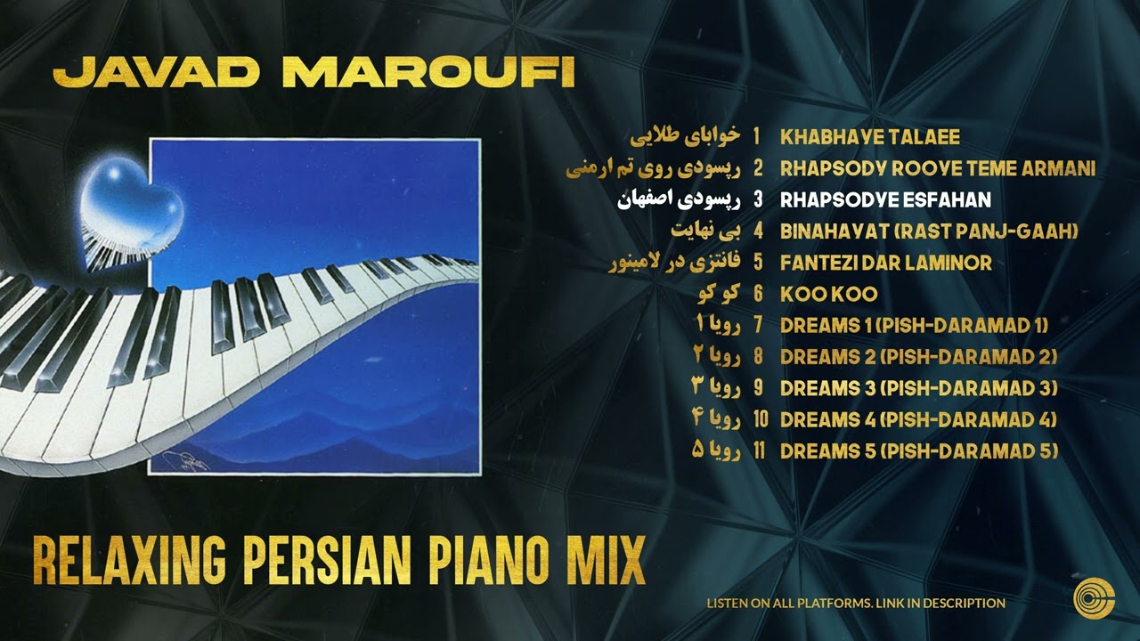 Relaxing Persian Piano Mix ✨ The Best of Javad Maroufi | Golden Dreams Mix 🎹